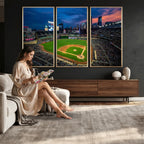Target Field Wall Art Canvas Print, Baseball Stadium Scene