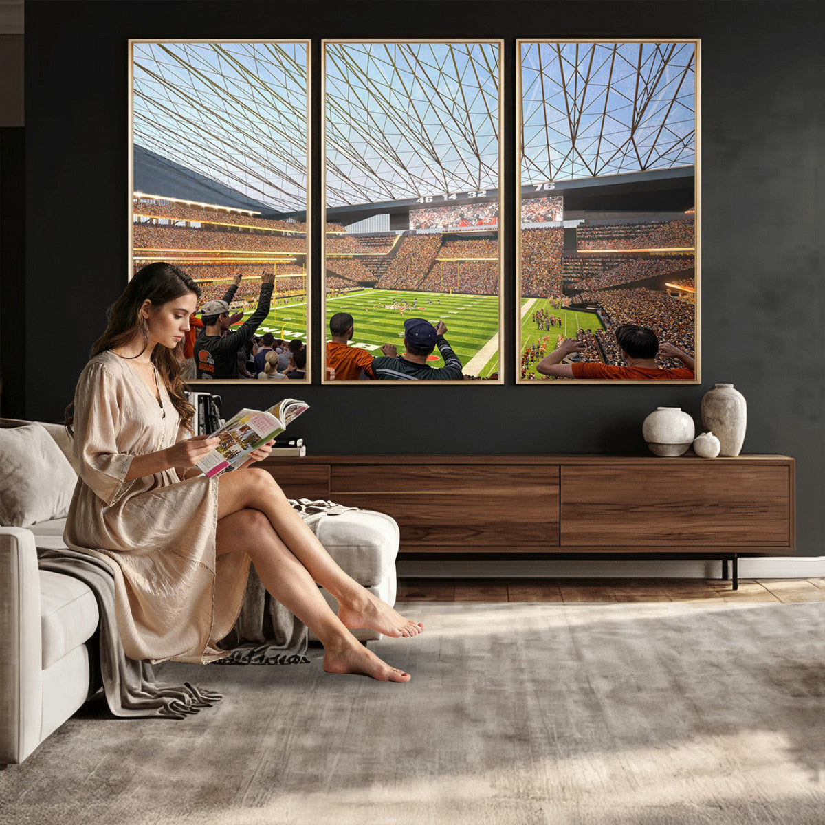 Cleveland Browns Stadium Wall Art Canvas Print