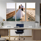 Personalized Custom Photo Wall Art Canvas Print, Unique Picture Design 3 Panel Set