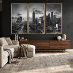 Atlanta Skyline Wall Art Canvas Print, Atlanta Downtown Night Cityscape