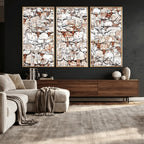 Abstract Longhorn Herd Wall Art Canvas Print