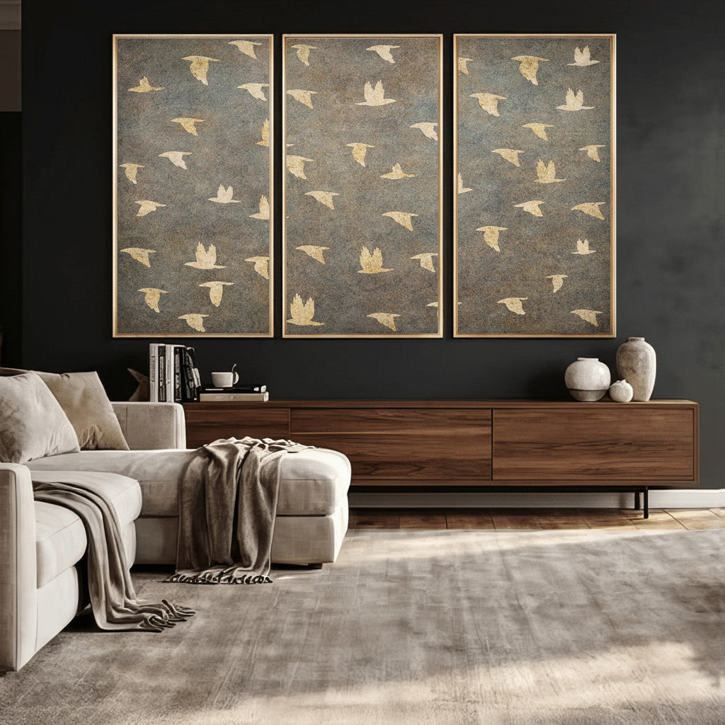 Abstract Birds Wall Art Canvas Print