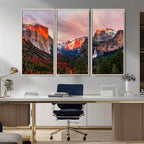 Yosemite Half Dome Wall Art Canvas Print El Capitan
