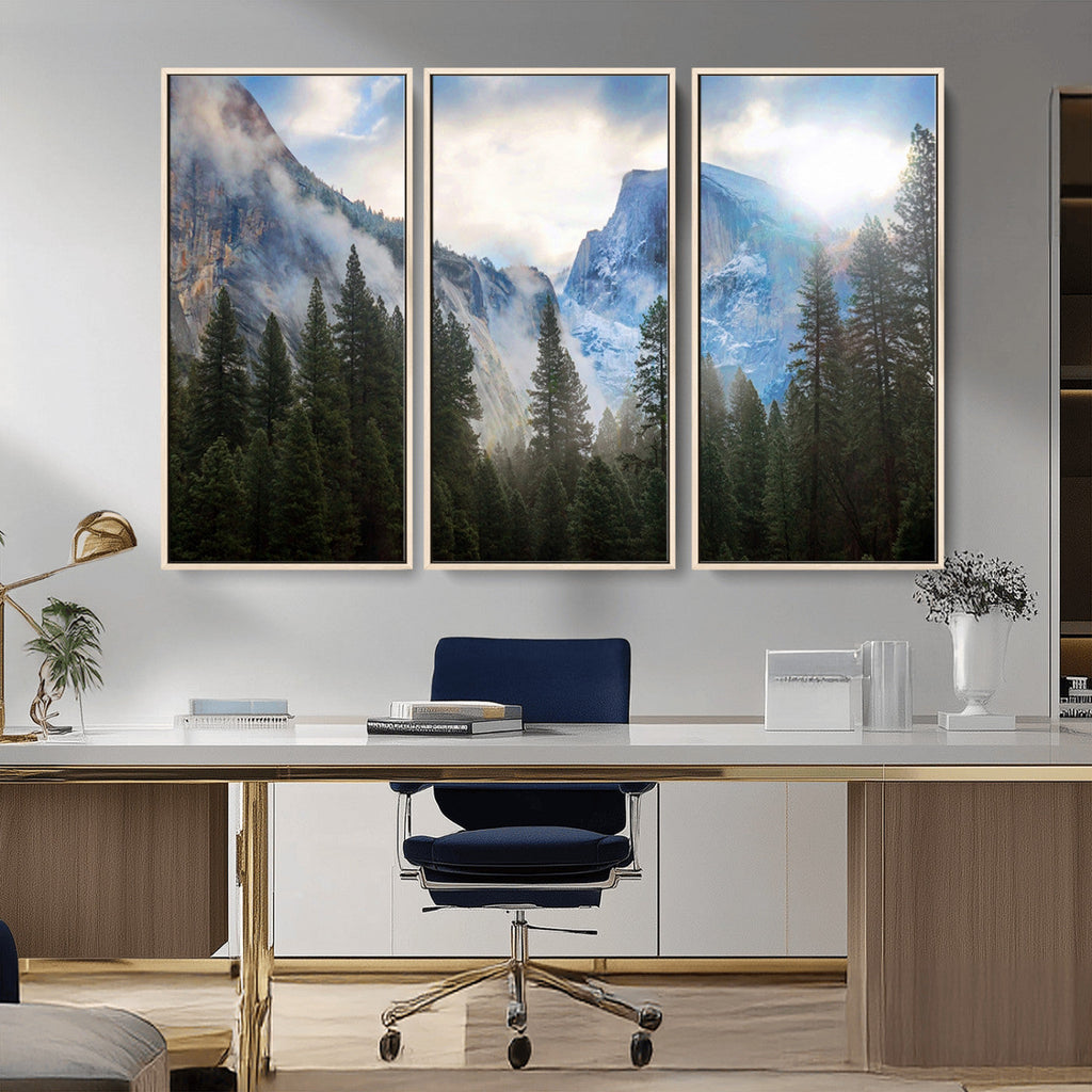 Half Dome Yosemite California Wall Art Canvas Print El Capitan