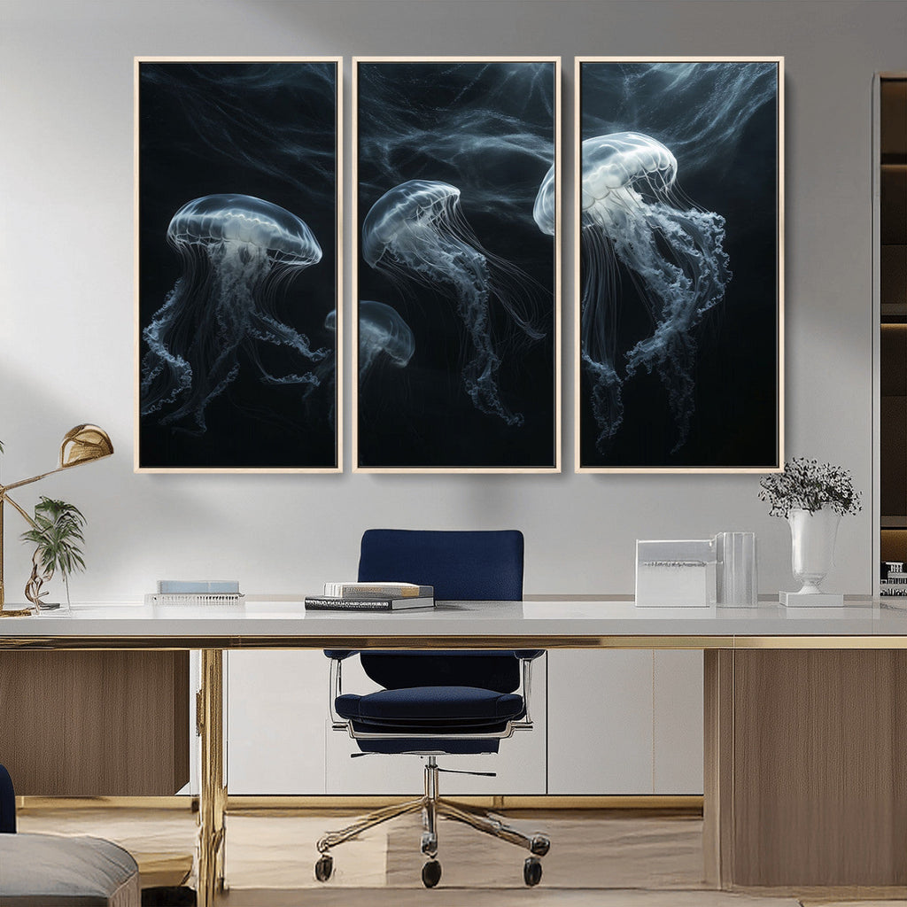 Jellyfish Wall Art Canvas Print, Elegant Wall Decor