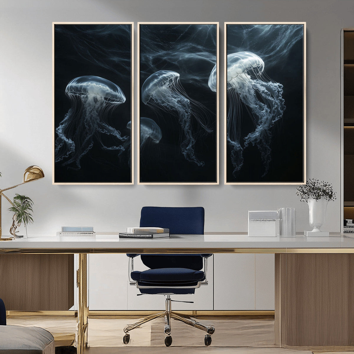 Jellyfish Wall Art Canvas Print, Elegant Wall Decor