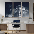 Jellyfish Wall Art Canvas Print, Modern Abstract Jellyfish