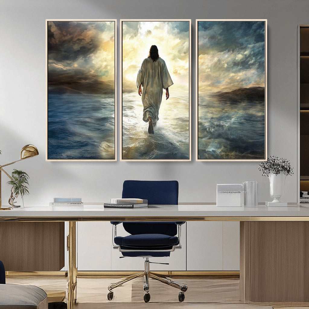 Jesus Walking on Water Wall Art | Canvas Print | Ready to Hang