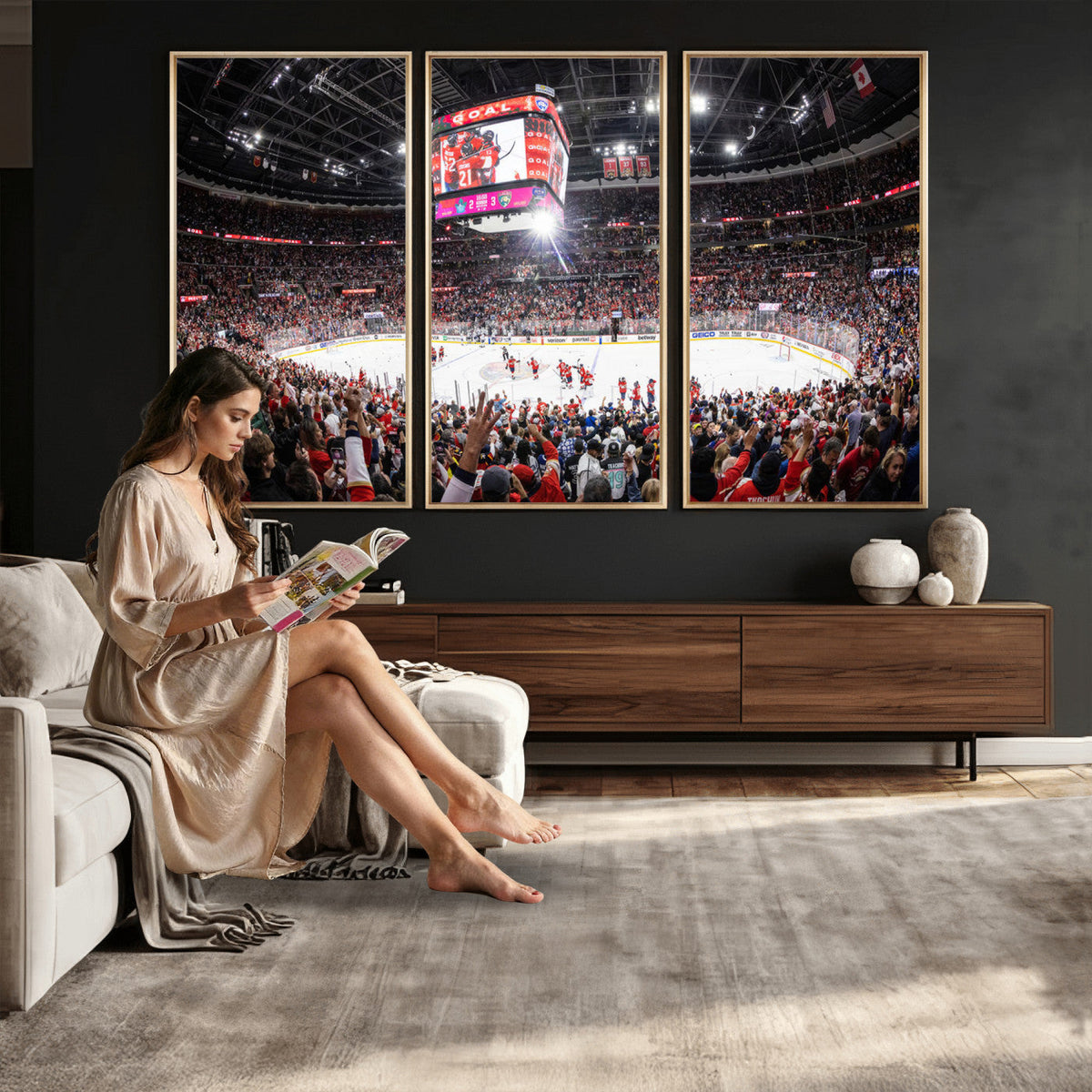 Amerant Bank Arena Wall Art Canvas Print, Hockey Arena