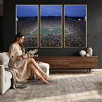 University of Michigan Wolverines Football Team Print, Ann Arbor, Home Bar Wall Decor