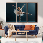 Ballet Dancer Wall Art | Framed Graceful Pose Canvas