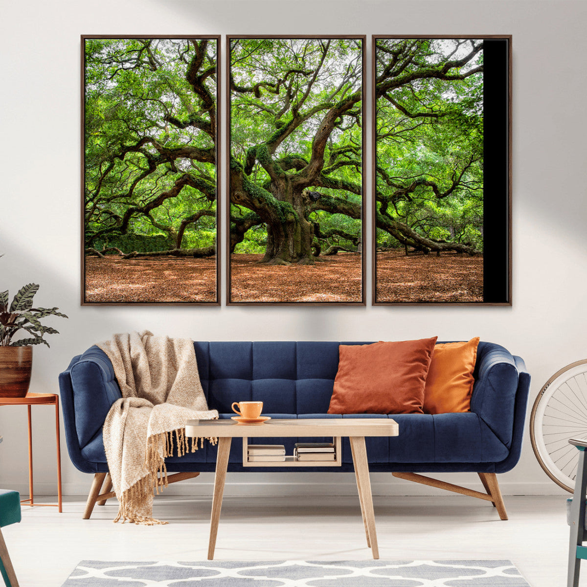 Majestic Oak Tree Wall Art Canvas Print | Ancient Branches