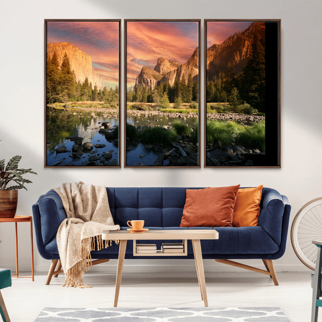 Yosemite Valley Wall Art, El Capitan Sunset Canvas Print
