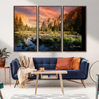 Yosemite Valley Wall Art, El Capitan Sunset Canvas Print