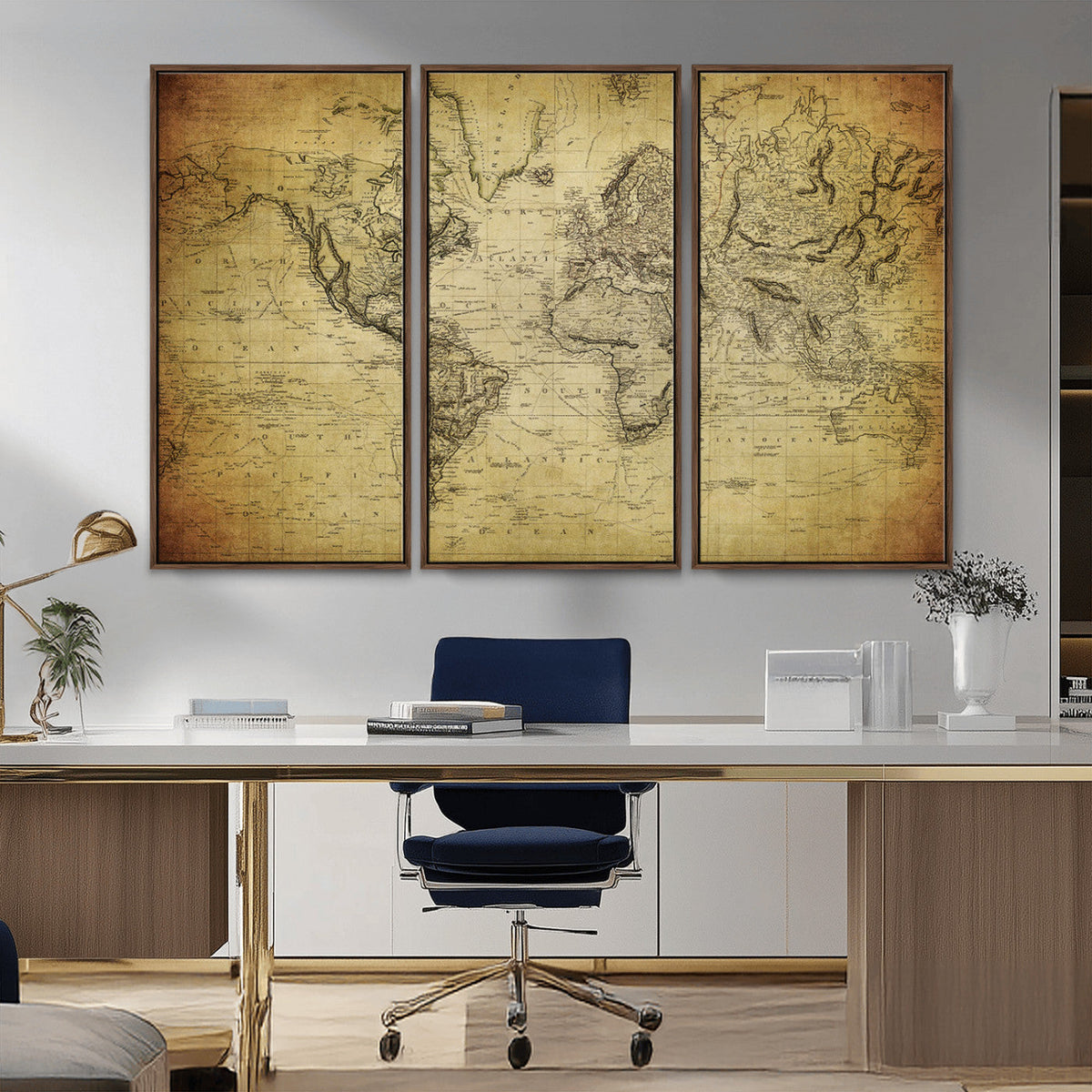 Push Pin World Map Canvas Print | Travel Tracker Wall Art