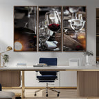 Red Wine and Glass Canvas Print