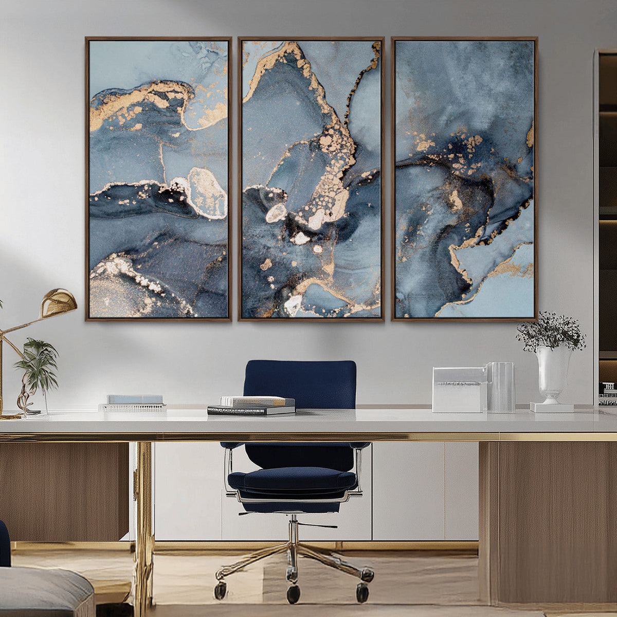 Multipanel Marble Fluid Effect Wall Art Abstract Canvas Wall Art Print
