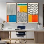 Canvas Print Wall Art Abstract Illustration Art Boho, Framed Abstract Boho Art