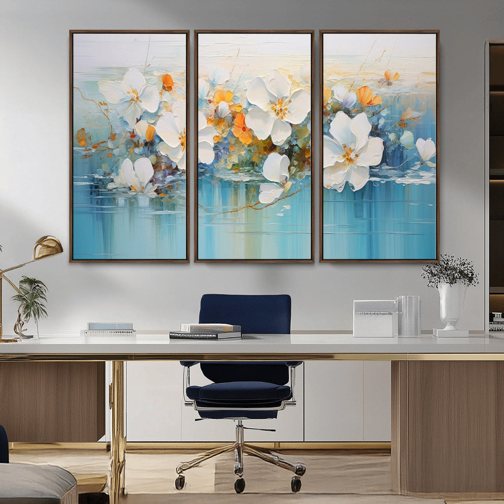 Abstract Flower Wall Art Canvas Print