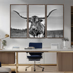 Texas Longhorn Cow Wall Art, Texas Longhorn Canvas, Cattle