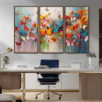Abstract Butterfly Wall Art Canvas Print