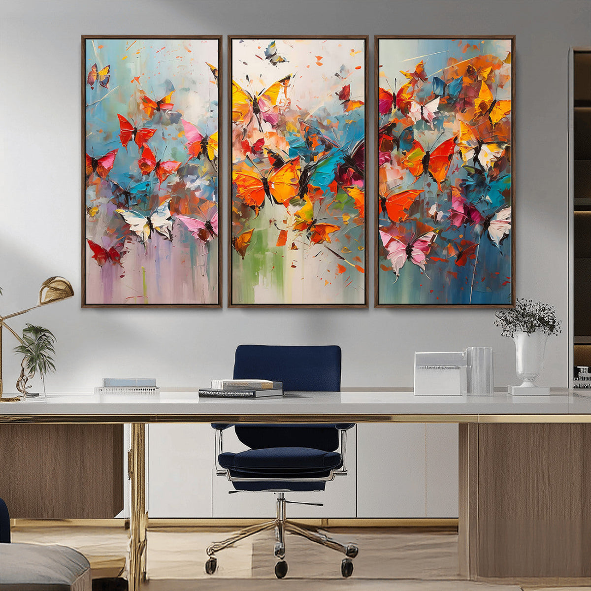 Abstract Butterfly Wall Art Canvas Print