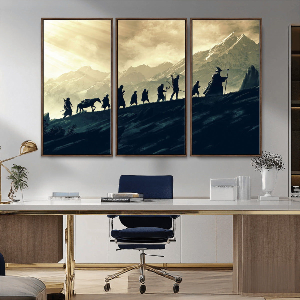 Fellowship Journey Wall Art | Fantasy Adventure Canvas Print