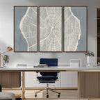 Abstract Tree Ring Wall Art Canvas Print, Framed and Ready to Hang