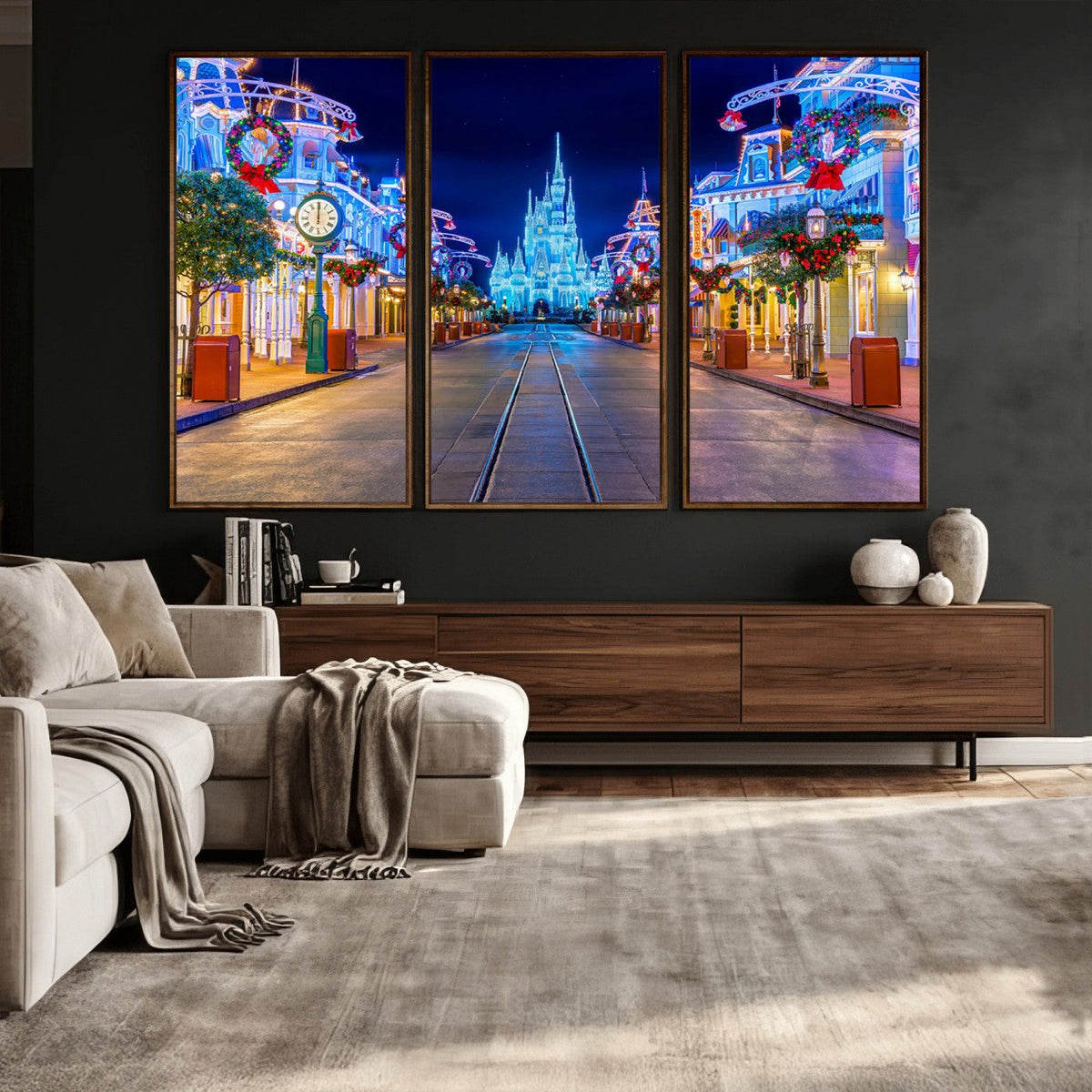Disney Castle Wall Art | Large Magic Kingdom Canvas Artwork