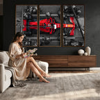 Ferrari Pit Stop Canvas Wall Art | Precision and Speed