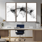 Flight Routes Air Traffic Map Canvas Wall Art, World Flight Routes Print