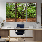 Majestic Oak Tree Wall Art Canvas Print | Ancient Branches