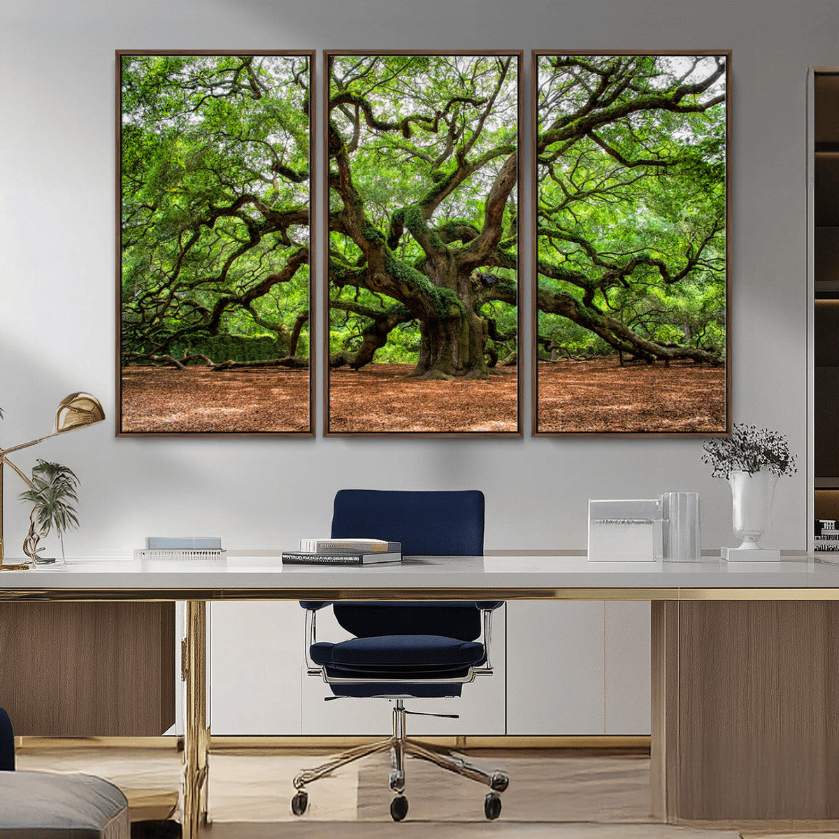 Majestic Oak Tree Wall Art Canvas Print | Ancient Branches