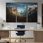 Yosemite National Park Wall Art Canvas Print, Framed El Capitan Mountain Landscape