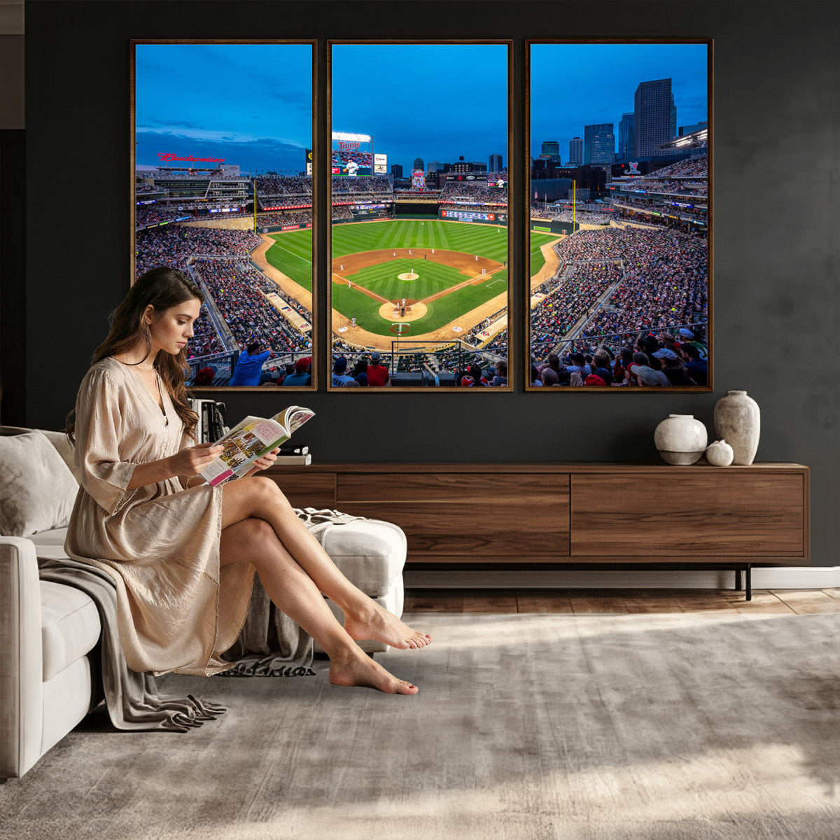Target Field Stadium Wall Art Canvas Print, Minnesota Twins
