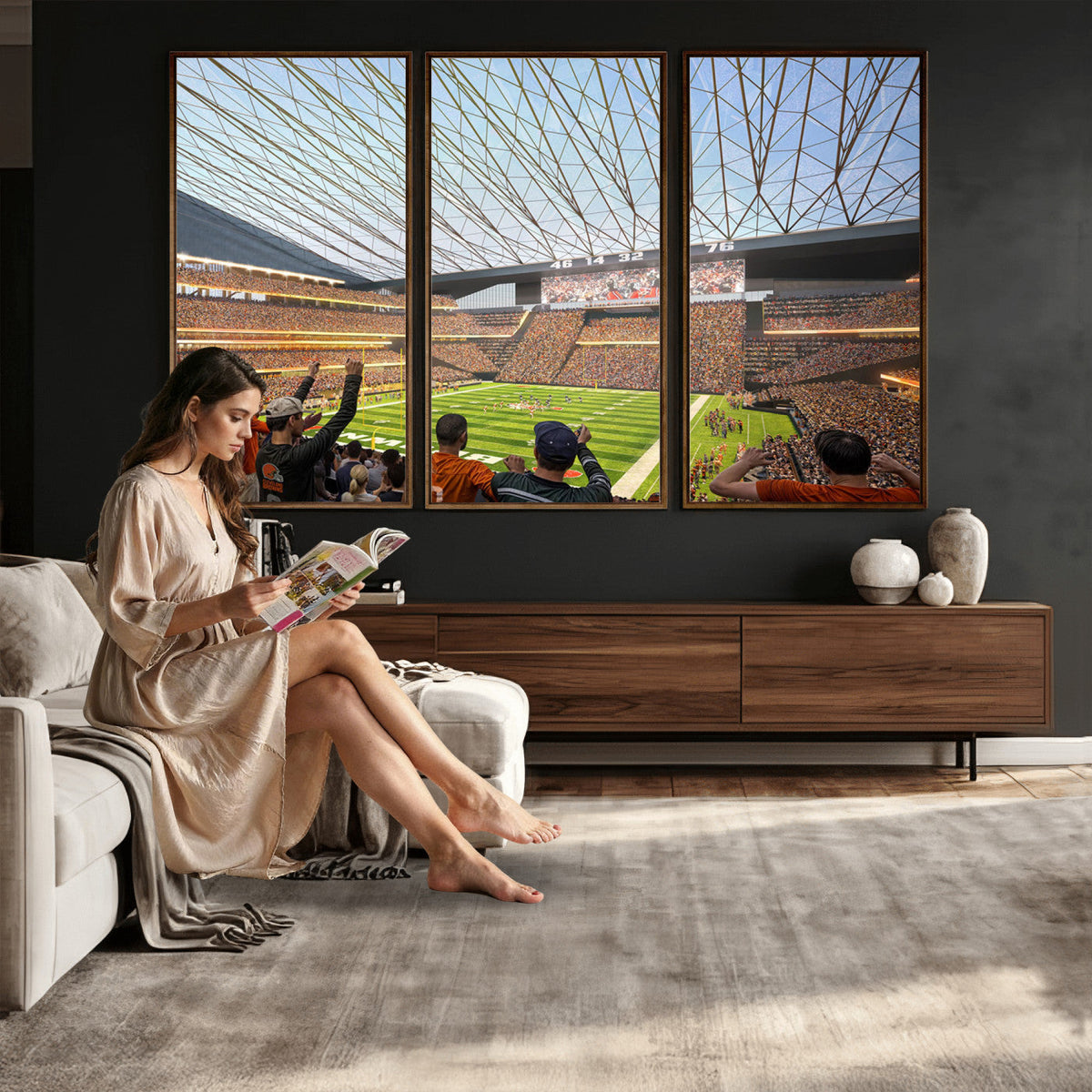 Cleveland Browns Stadium Wall Art Canvas Print