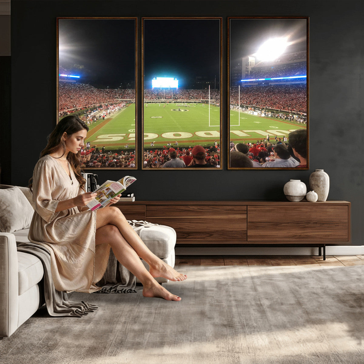 Dooley Stadium Wall Art, Sports Arena Panoramic Canvas