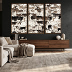 Abstract Texas Longhorn Print, Longhorn Herd Print