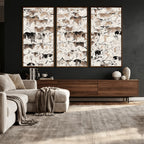 Abstract Texas Cow Canvas Print for Cabin and Western Home Decor