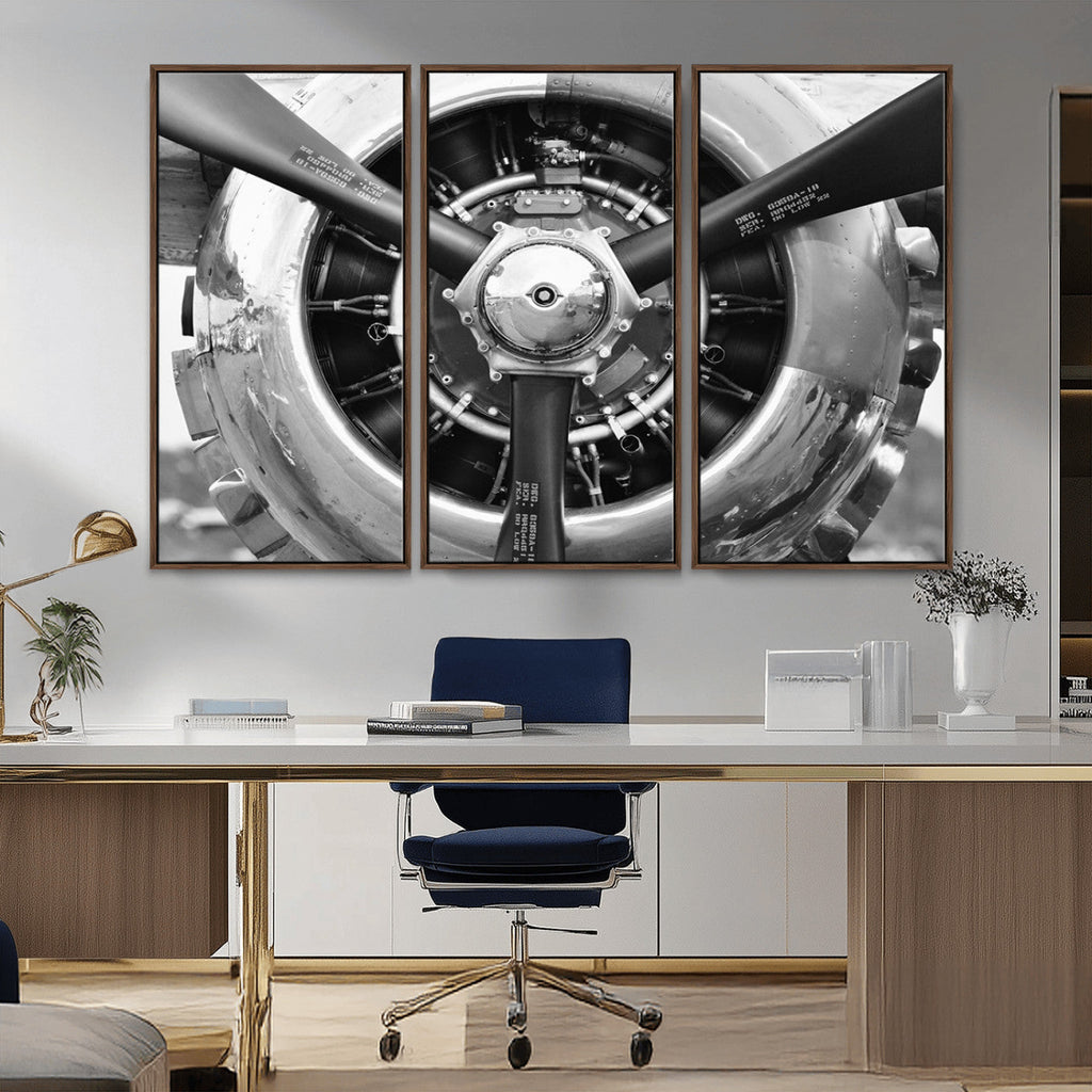 Vintage Airplane Wall Art Canvas Print