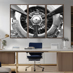 Vintage Airplane Wall Art Canvas Print