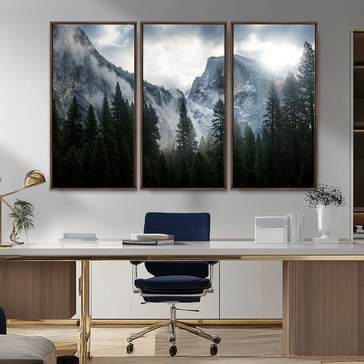 Wall Art Foggy Forest Landscape Canvas Print