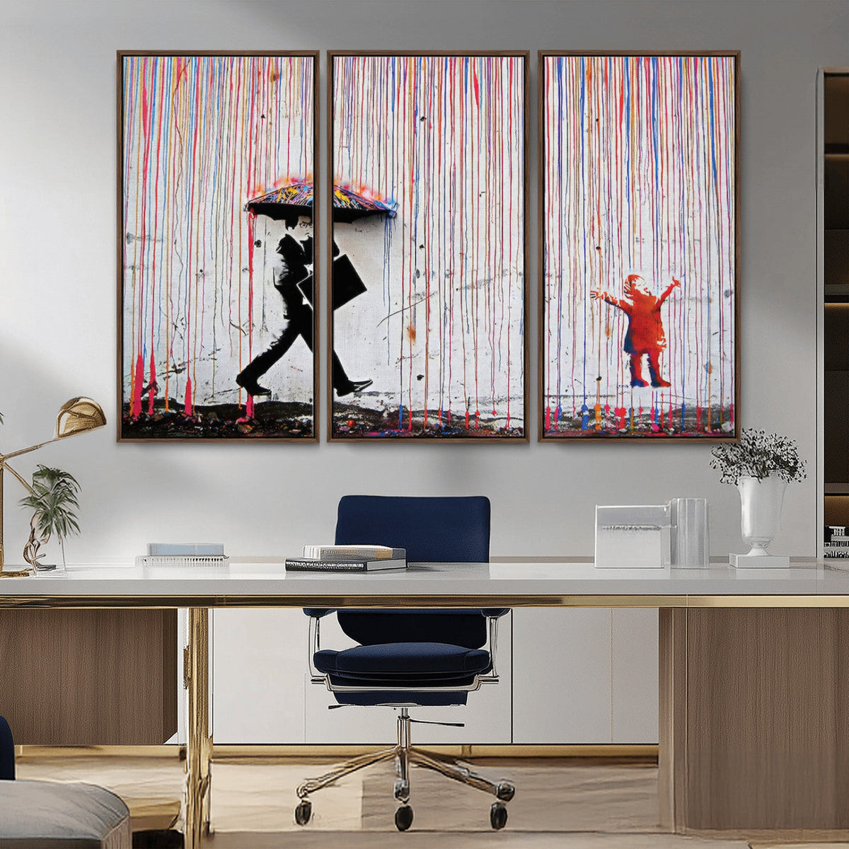 Banksy Wall Art Canvas Print | Framed Graffiti Street Art Picture