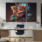 Abstract Rose Wall Art Canvas Print