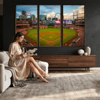 St. Louis Cardinals Baseball Team Print, Busch Stadium Wall Art, Framed and Ready to Hang
