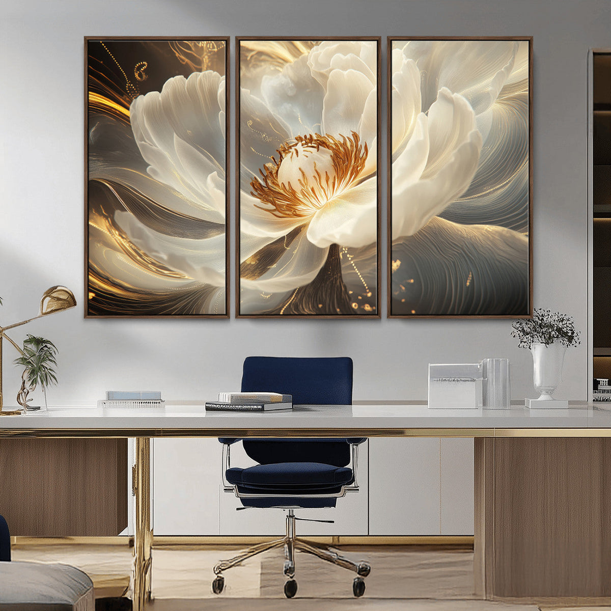 Abstract Floral Wall Art Canvas Print