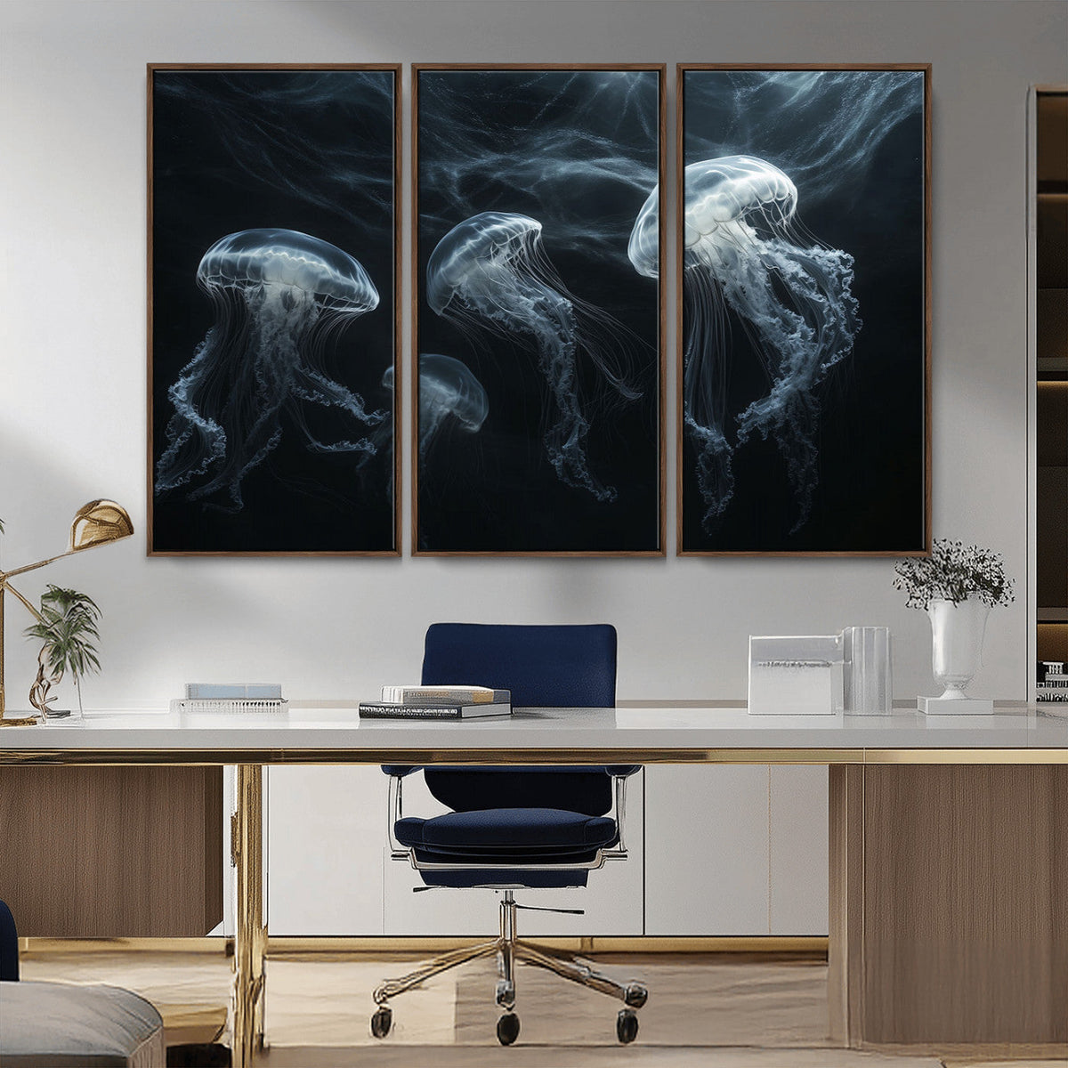 Jellyfish Wall Art Canvas Print, Elegant Wall Decor