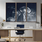 Jellyfish Wall Art Canvas Print, Modern Abstract Jellyfish