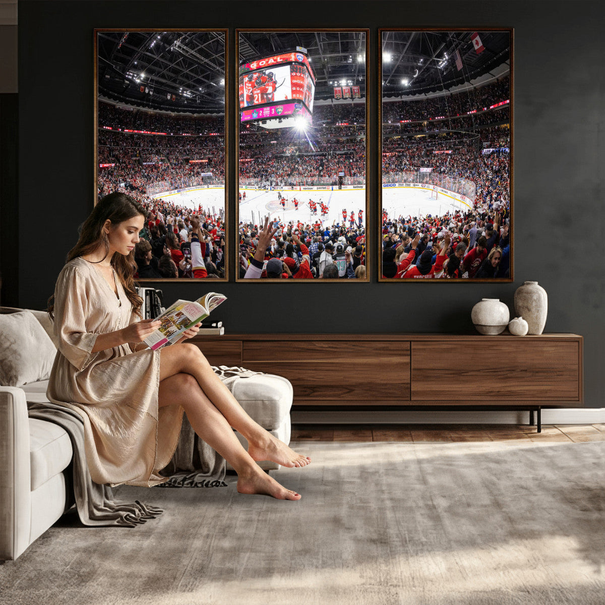 Amerant Bank Arena Wall Art Canvas Print, Hockey Arena