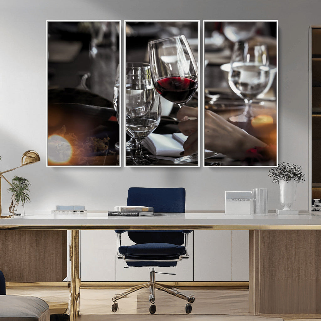Red Wine and Glass Canvas Print